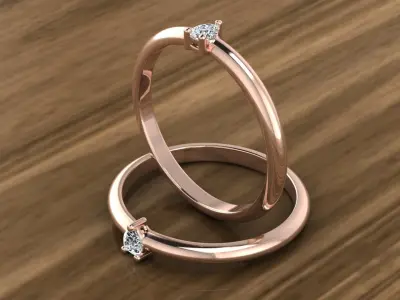 Diamond Jewelry Ring 3D print model