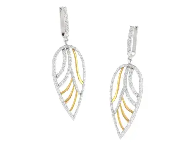 Women Drop Earrings 3dm STL OBJ FBX Renders Details 3D print model shop