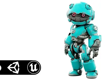 ROBO ZERO-B  Rigged for Unreal Engine - Unity - MIXAMO 3D model