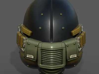 Helmet plastic mask protection pollution  Low-poly 3D model purchase