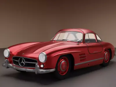 Mercedes Benz 300 SL Gullwing 1954 3D model