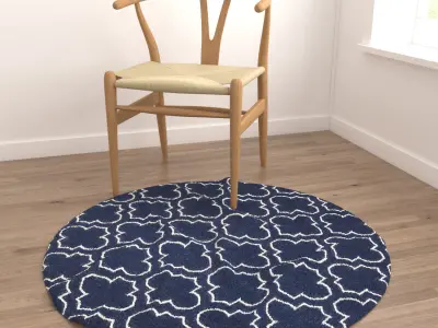 Round Rug Set 91 3D model
