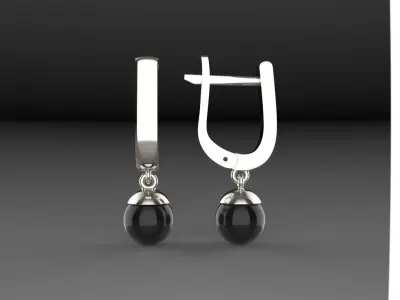 Earrings Elegant 3D print model
