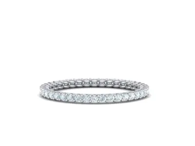Stackable Diamond Eternity Ring Small Stones MANY FINGERS 3D print model