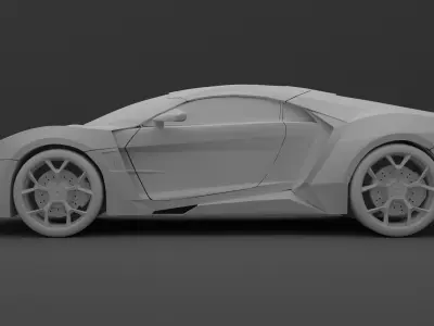 Lykan Hypersport Low Poly Model 3D model