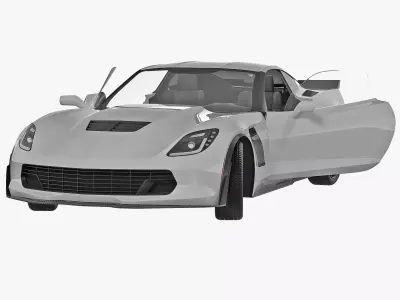 Sports Car Generic Rigged 3D model