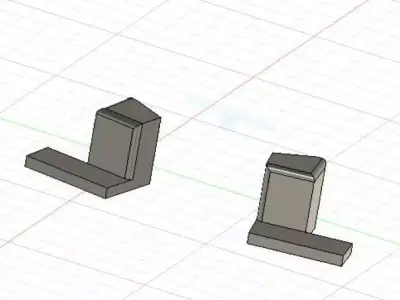 Molding pair of metal brackets Free 3D print model