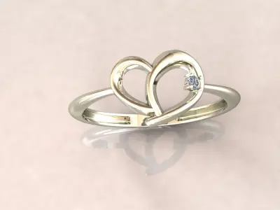 Heart ring 7 3D print model
