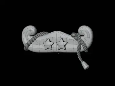 Two Star Winning 3D Illustration 3D model