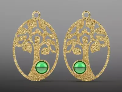 Tree of Life Organic Pendant 3D print model