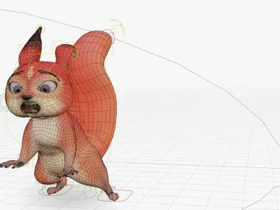 Squirrel - A stylized rigged animal for Blender Low-poly 3D model