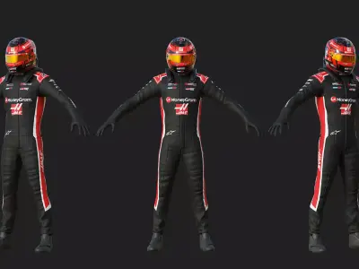 F1 Haas Racing Suit 2025 3D model