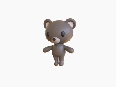 Little Rat Animated Cute 3D Models For Games And Animations Low-poly 3D model