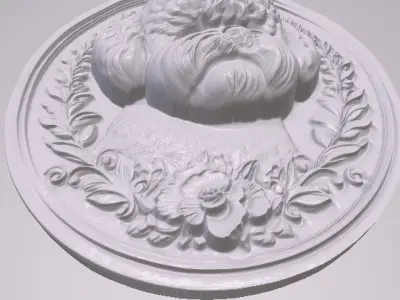 Bichon Frise 4 basrelief for 3D printing 3D print model