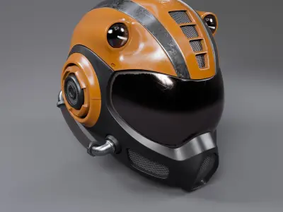 Futuristic Sci-Fi Helmet 3D model purchase
