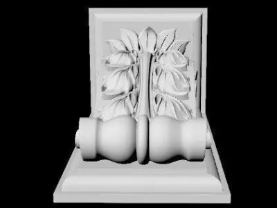 carved pilaster 3D model 8