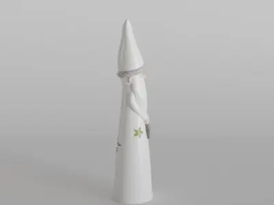 Christmas Decor Santa with Gift and Stars Design 3D print model