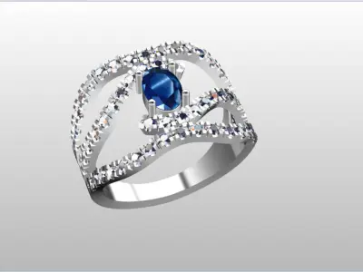 micro prong luxury solitaire  3D print model