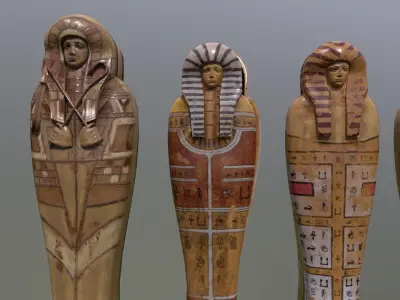 Antiquities egyptian Low-poly 3D model