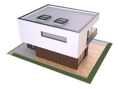 Modern House 1 Free low-poly 3D model