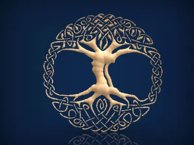 Carved panel painting STL 3D model 32