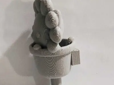 A cute Cat flower key holder for decoration 3D print model