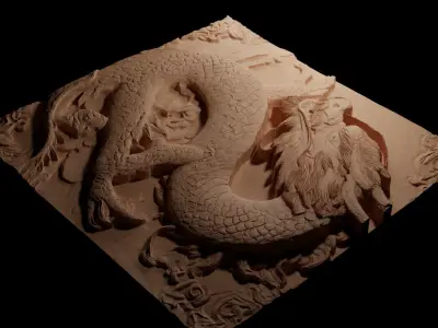 Dragon CNC 3d Print High Relief Sand Casting 3D print model