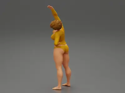 Girl Doing Gymnastics In The Morning 3D print model