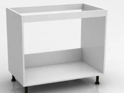 cuisine kitchen cabinet with two shelves Free low-poly 3D model