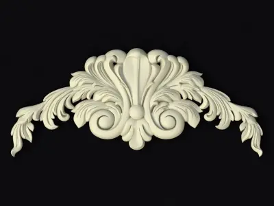 Central decor ornament for furniture 3D model 703