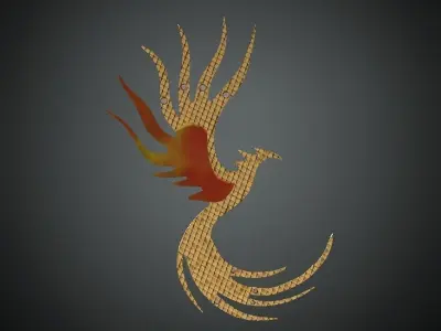DTS-Model3G-HairAcc-phoenixes1 sword Low-poly 3D model
