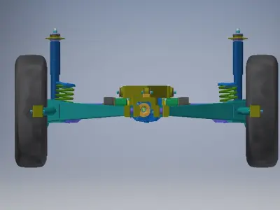 off-road vehicle  rear suspension 3D model