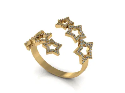 Star Ring 3D print model buy