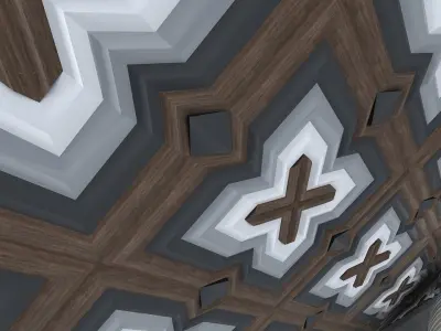 3d wall panel Low-poly 3D model 9