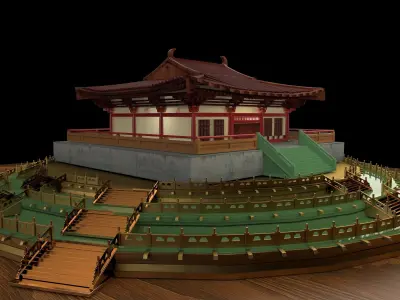 Chinese ancient house 3D model 45