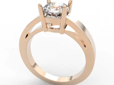 1ct Gemstone Engagement Rings  3D print model