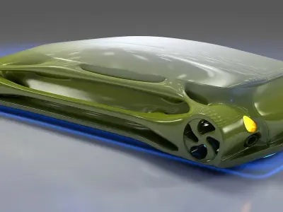 Futuristic Car HD 10 3D model