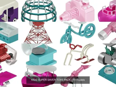 KIDS SUPER SAVER TOYS PACK 3D Model Collection