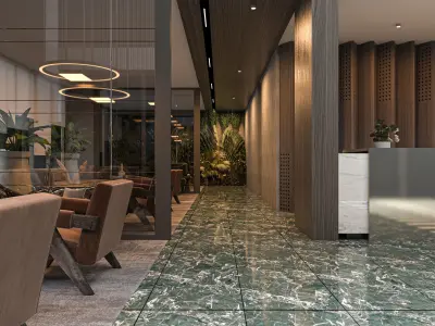 Vray 5 - Hotel Lobby Design 3D model
