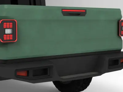 Jeep Pickup Truck Gladiator Low-poly 3D model