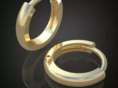 Earring 3D model 3D printable model 0109 3D print model