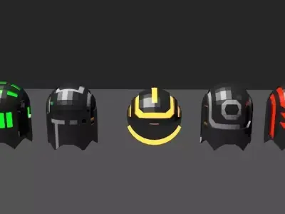 Futuristic pacman Free 3D model