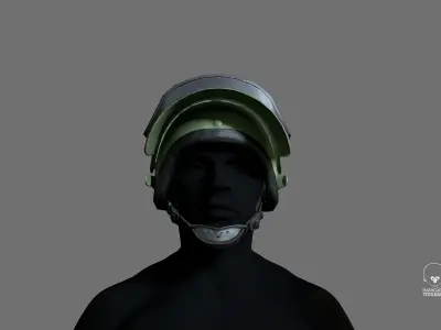 Russian Assault Helmet  PSH-77  low-poly 3d model Low-poly 3D model