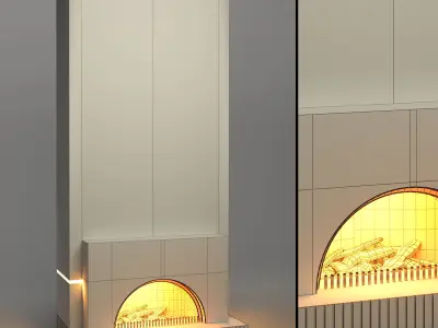 fire place02 Free 3D model