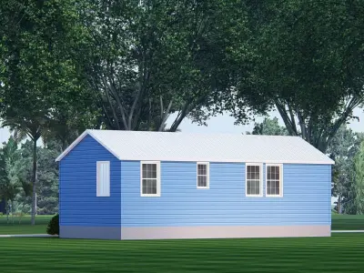 Modern Barndominium 3D Model Barn Style Residence Design 3D model