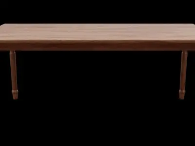 Table wood optimized UE4 Low-poly 3D model Low-poly 3D model