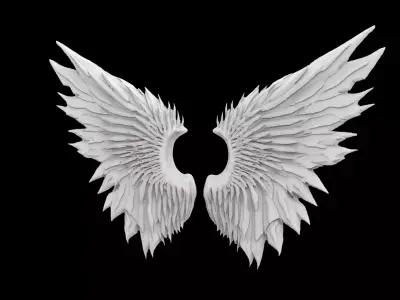 Ice Shard Wings 3d Print Model 3D print model