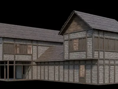 Medieval Village Pack  - 5 Assets - 4K Textures Game Ready Low-poly 3D model get
