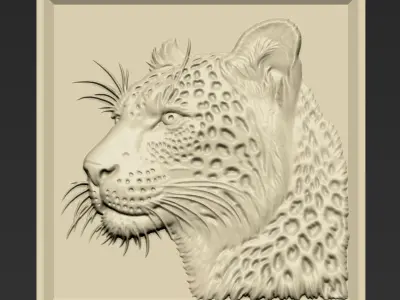 Leopard Head A50 3D print model