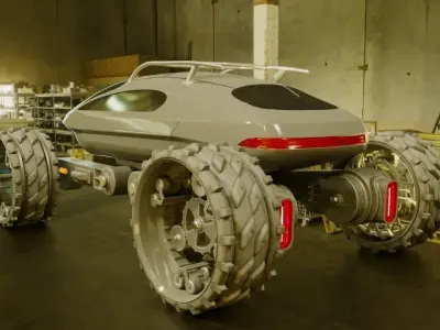 Mars explorer car 3D model